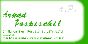 arpad pospischil business card